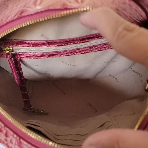 Brahmin Lane top handle Lotus canteen metallic leather handbag - Picture 13 of 15